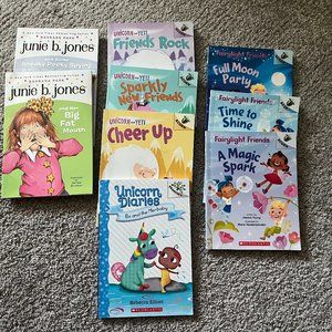 LOT of Kids Books - Junie B. Jones, Unicorn & Yeti, Unicorn Diaries, Fairylight